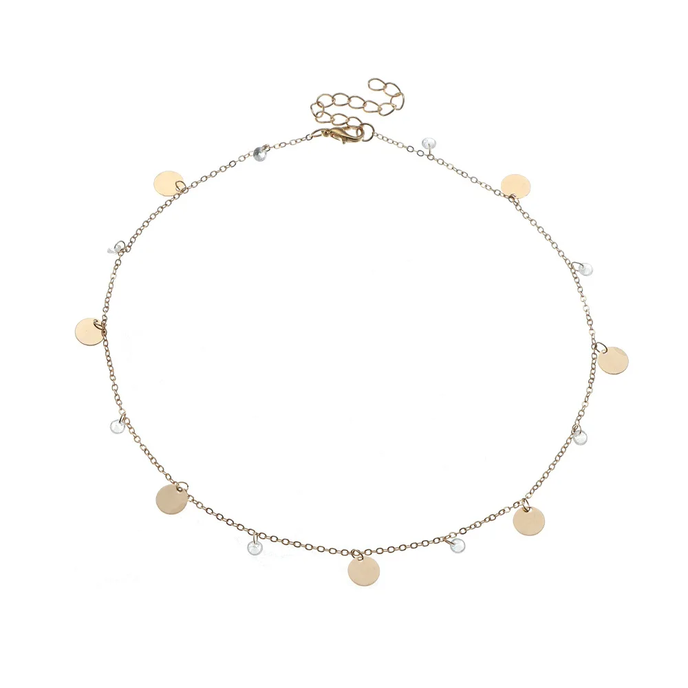 Модные металлические геометрические ожерелья для женщин модная цепочка на шею