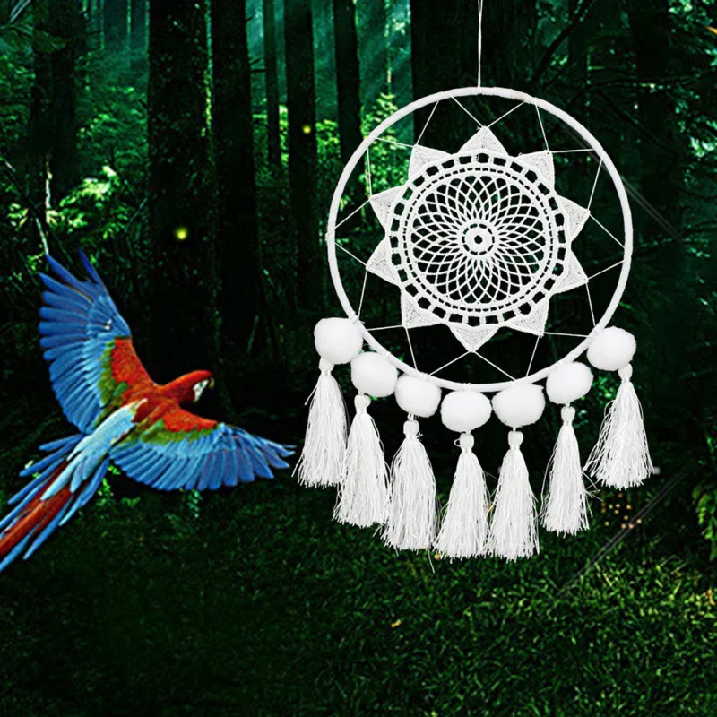 

ZR- 2020 New Montblanc Dreamcatcher Creative White Feather Pendant For Home Wedding Decoration For Car Decoration
