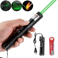 hunting high powerful 532nm green laser sight 10000m lasers 303 pointer adjustable focus lazer pen burning match with battery