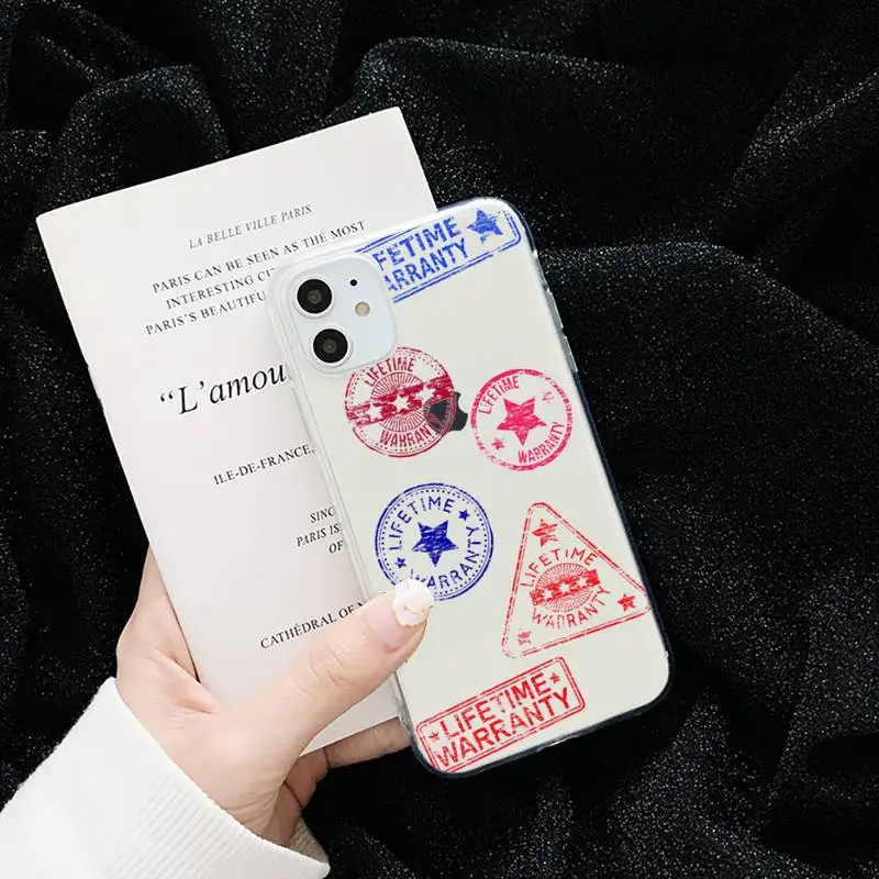 

Christmas trend tags Phone Case Transparent for iPhone 6 7 8 11 12 s mini pro X XS XR MAX Plus cover funda shell