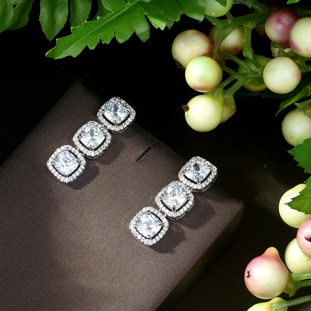 Роскошные трендовые круглые серьги hiневесты свадебные гвоздики с инкрустацией