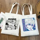 Холщовая Сумка Hunter X Hunter Hxh Killua Zoldyck Hisoka с аниме-принтом, женская сумка для покупок в стиле Харадзюку