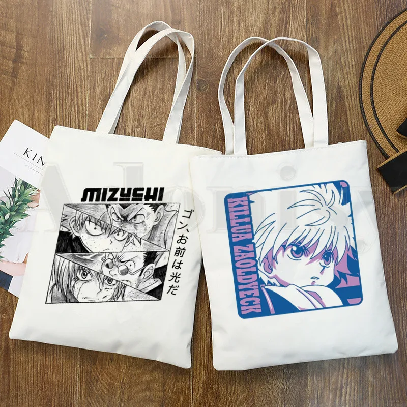 Hunter X Hxh Killua Zoldyck Сапожки в стиле хисока аниме сумки на плечо холст большой Ёмкость