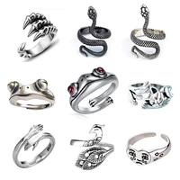 new set of antique alloy plating trend fashion party frog snake animal opening ring ring set manufacturers wholesale delivery bo
