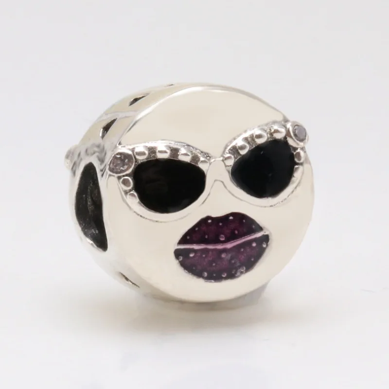 

Hot S925 silver sunglasses rock queen free and uninhibited creative expression personality DIY bead Fit Original Bracelet
