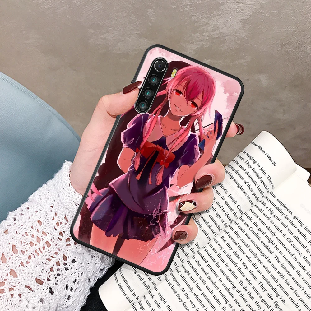 

Future Diary Mirai Nikki Phone Case For Xiaomi Redmi Note 7 8 8T 9 9S 4X 7 7A 9A K30 Pro Ultra black Cover Tpu Funda Trend Back