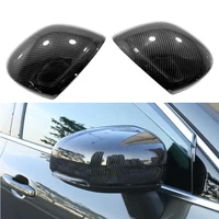 for volvo xc60 2018 2019 2020 abs chrome carbon fiber look rearview side view mirror cover trim molding car styling