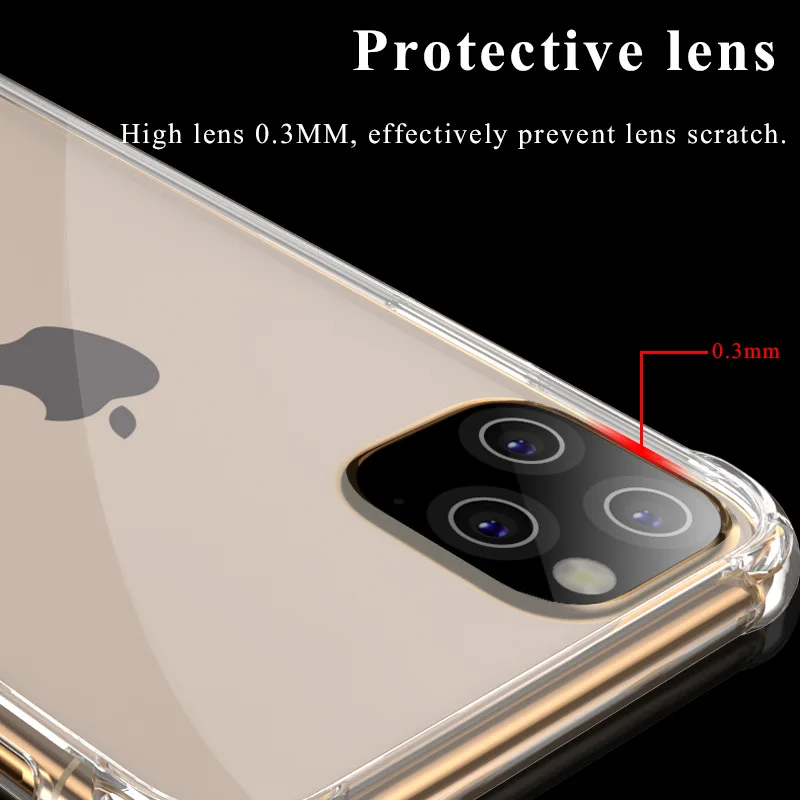 Кристально чистый i чехол для телефона противоударный [Анти желтый] Мягкий