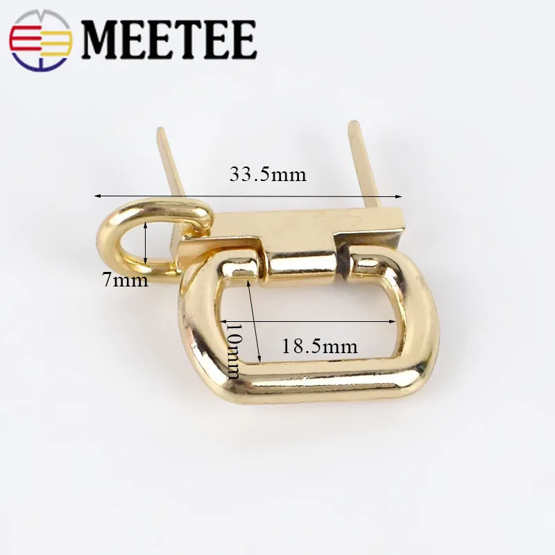 Meetee 2/4 шт. металлическая застежка для сумочки кольца ручки детали рукоделия