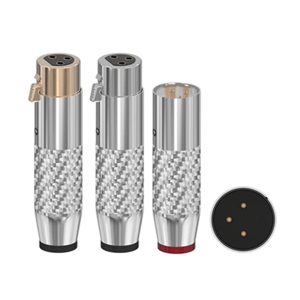 XLR штекер 3 контактный микрофон аудио кабель Разъемы из углеродного волокна