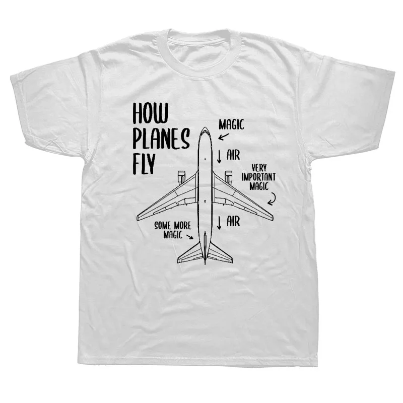 Футболка унисекс с надписью How Planes Fly |