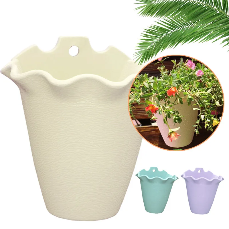 

SOLEDI Verona Flower Planter Wall Hanging Office Plant Grow Basin 3 Colors Garden Pot European Style Baskets PP Yard Flowerpot