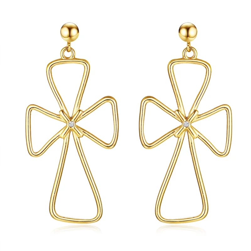 

Уникальный дизайн в стиле панк Рок полые серьги крест ювелирные изделия Изысканный нержавеющей стали женские серьги-гвоздики преувеличенн...