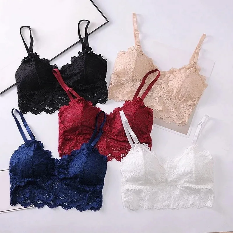 

Puimentiua Sexy Lace Push Up Bras Women Breathable Ultra-thin Bralette Sexy Lingerie Feminina Adjustable Brasieres Para Mujer