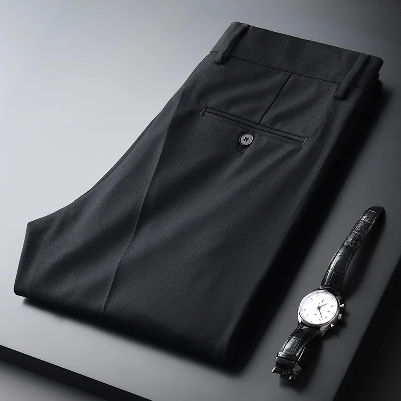 

Брюки мужские прямые повседневные, деловые модные штаны, рабочая Повседневная Текстура, на осень