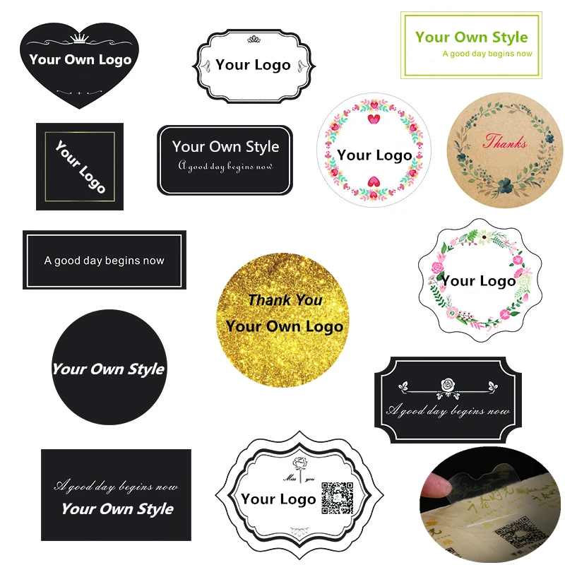 

LBSISI Life Custom Stickers,Print Logo,Personalized Transparent,Kraft Paper,Plastic Labels Baking Christmas Decoration For Bags