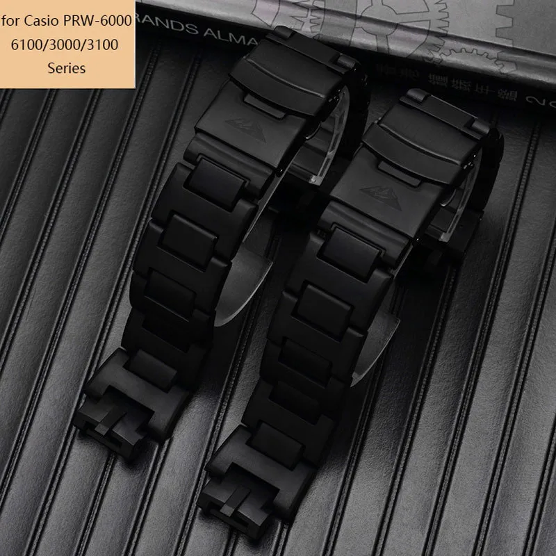 Аксессуары для часов браслет Casio PRW 6000/6100/3000/3100 серии ремешок из пластиковой стали