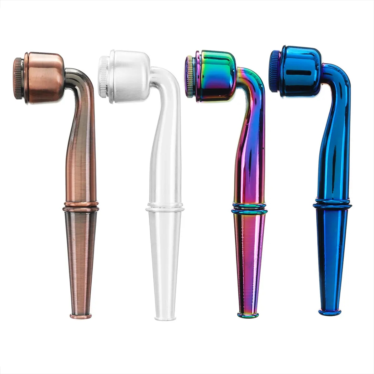 

3.7inch Zinc Alloy Smoking Pipes 95MM Long Rainbow Color