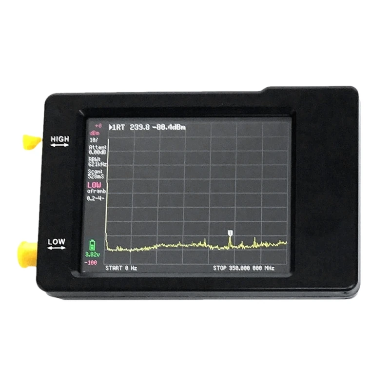 

Handheld Tiny Spectrum Analyzer TinySA 2.8" Display Touching Screen 100kHz to 350MHz Frequency Dropship