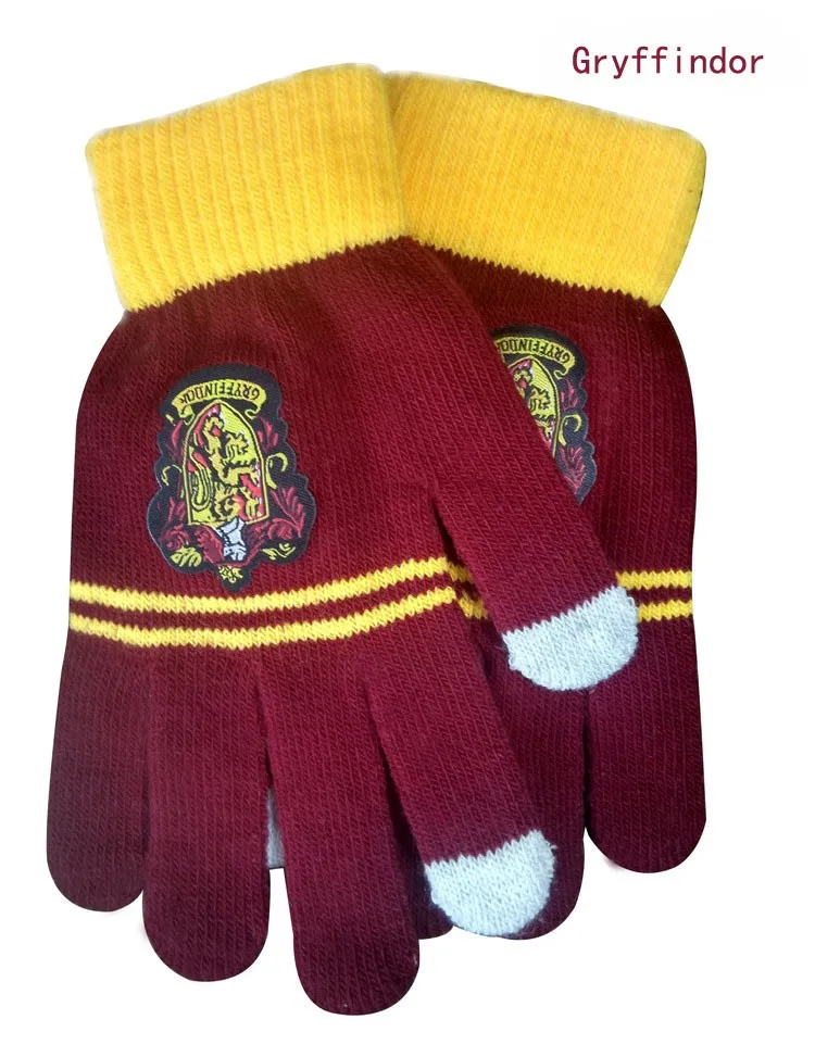 Перчатки Gryffindor Slytherin Hufflepuff Ravenclaw 2019 зимние теплые перчатки для сенсорного экрана