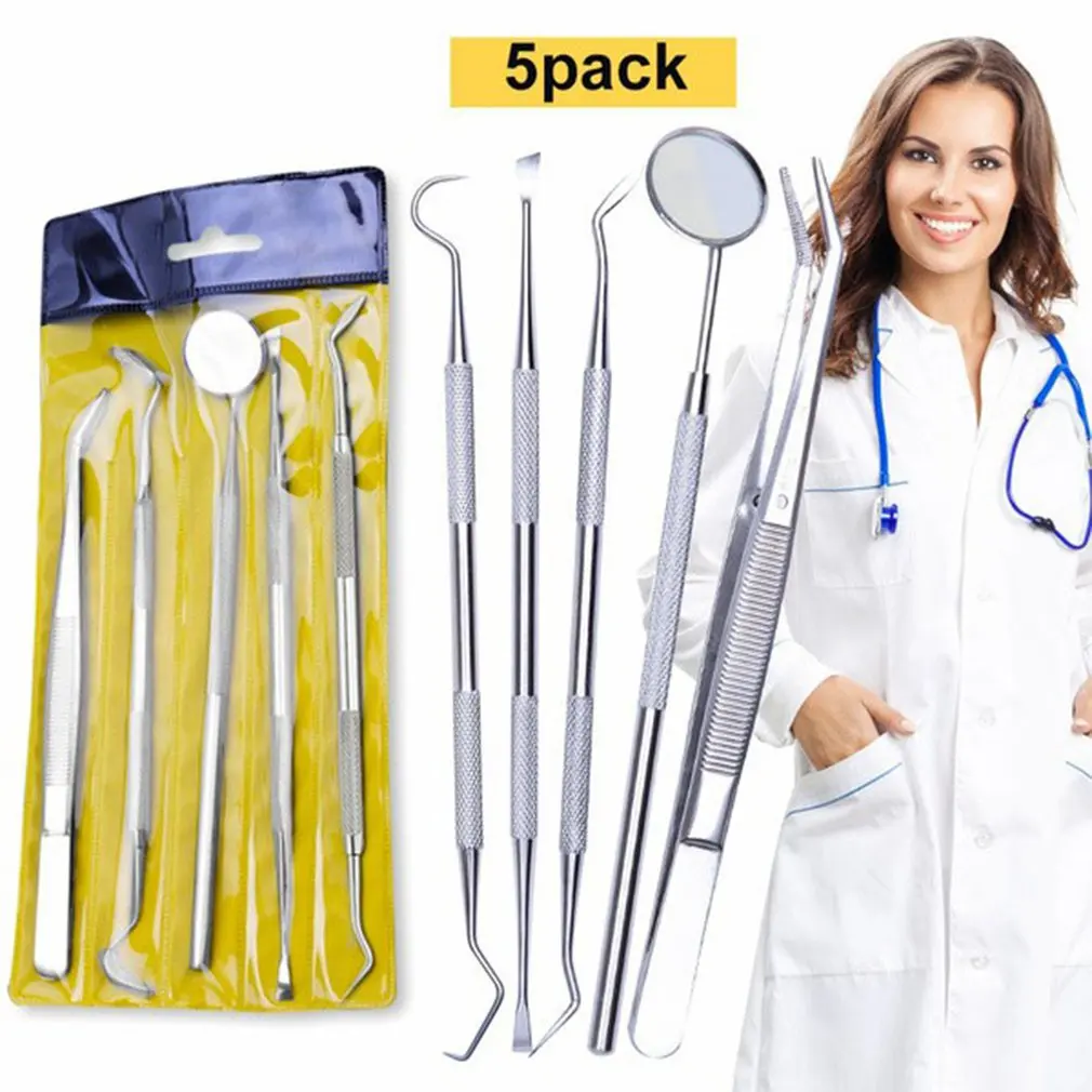

Stainless Steel Mirror Tool Set With Bag Mouth Mirror Kit Instrument Oral Care Dentist Prepare Tool