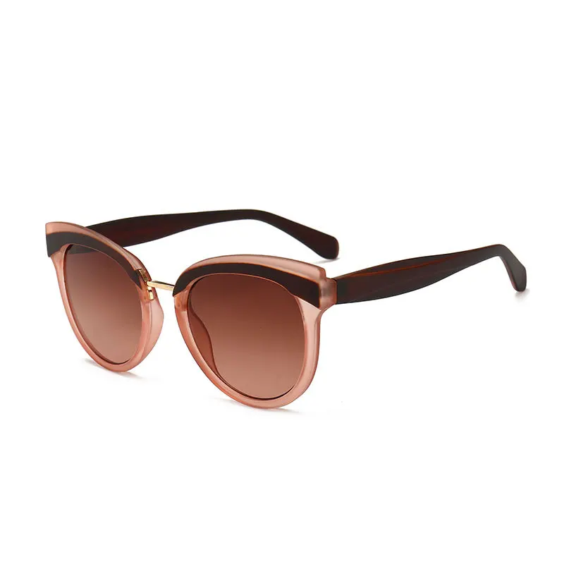 Модные Цветные солнцезащитные очки кошачий глаз женские Брендовые высокого