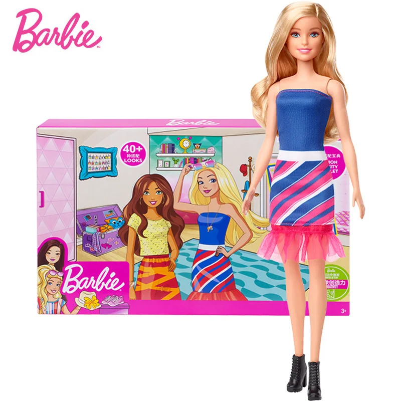 Original Barbie Fashion Combo Doll Set GFB82 Girl Princess Elegant Dress Up Clothes Accessories Toy Birthday Gift | Игрушки и хобби