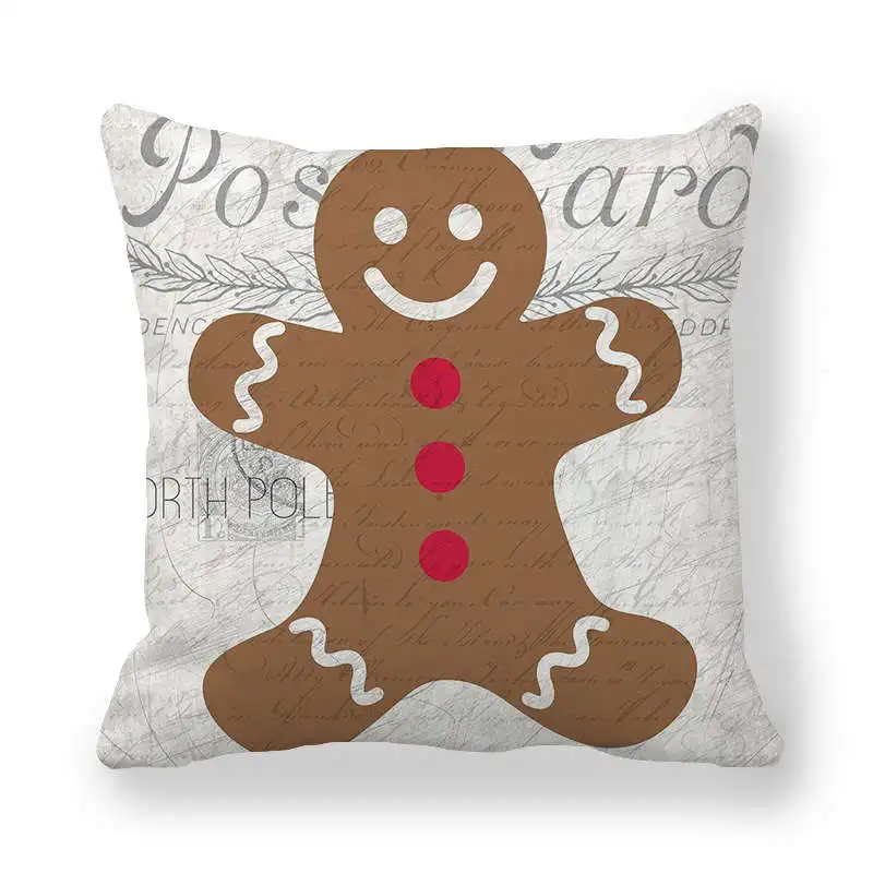 Новогоднее рождественское наволочка Золотой Лось офисный диван кровать подушка