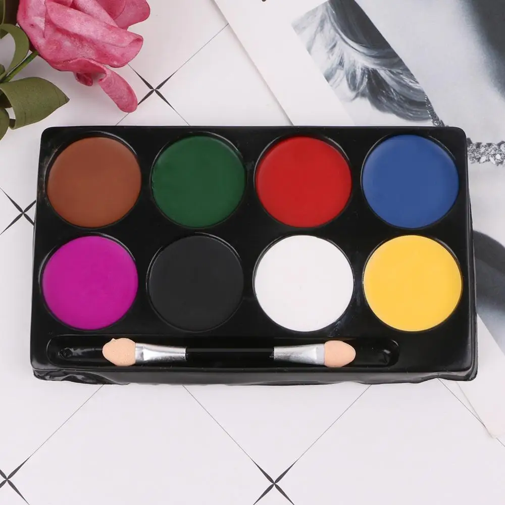 Палитра для рисования лица 8 цветов макияж Хэллоуина Нетоксичная масляная краска