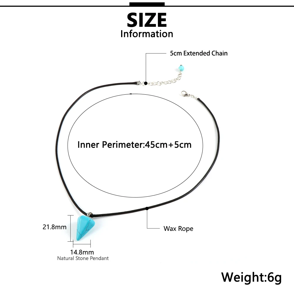 Женское Ожерелье из натурального камня с кристаллами коническая подвеска опал