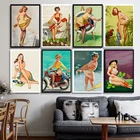 Аниме Картина времен Второй мировой войны с Советской сексуальной девушкой, качественная Картина на холсте, плакат, современное искусство, декор для комнаты, гостиной, дивана, настенный Декор для дома