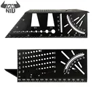 DANIU измерительная линейка прямоугольного размера для деревообработки, инструмент для измерения угла 3D митры для измерения угловых труб, транспортир