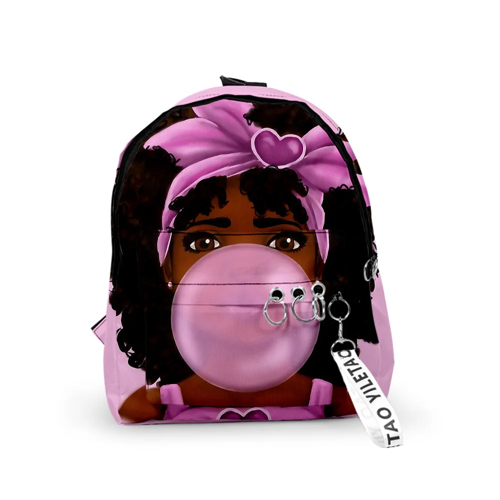 

Рюкзак для учеников начальной и средней школы Shcoolbag, рюкзак для ноутбука в стиле аниме с Африканской девушкой, Женский дорожный рюкзак Lafro