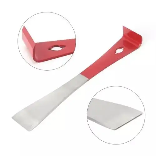 

Honeycomb beekeeping flat mouth stainless steel J-shaped tool curved tail hook scraper red multifunctional beekeeping tool