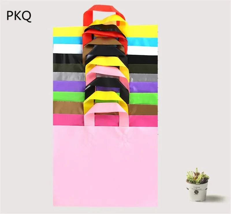 5 шт цветные пластиковые пакеты с ручками Сумка для покупок большая эксклюзивная