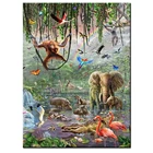 5D алмазная вышивка сделай сам, животные в джунглях, слоны, полная вышивка, алмазная живопись, вышивка крестиком A1258