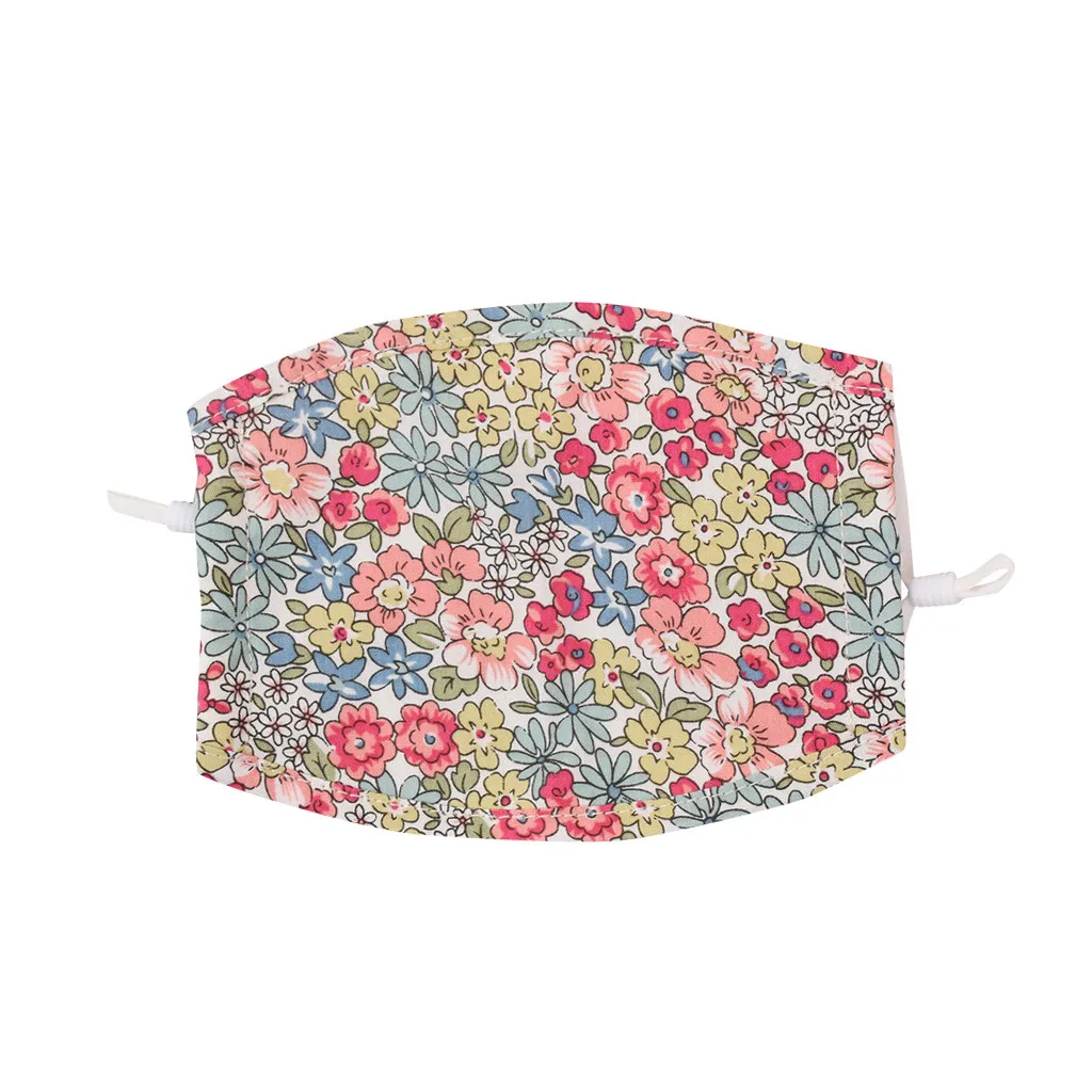 Детская маска Пылезащитная ветрозащитная с цветочным принтом Дымчатая защитная