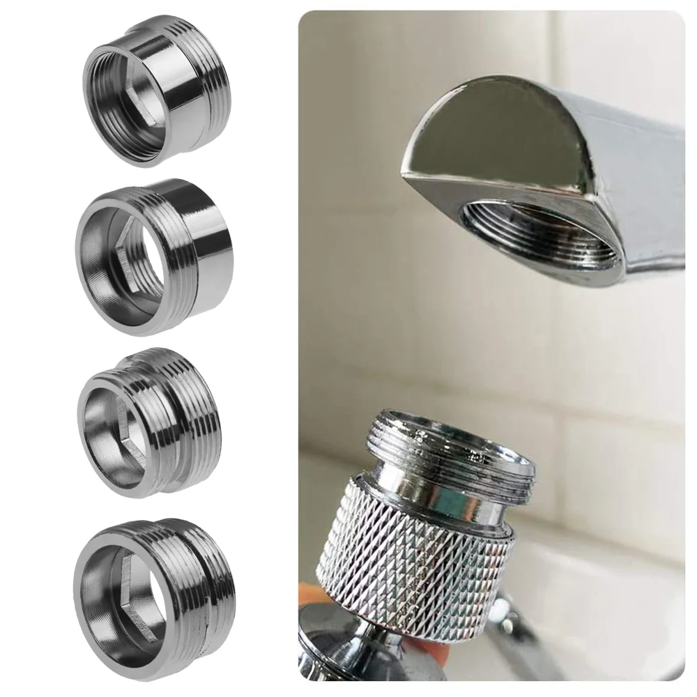 

16-28mm to 22mmTap Aerator Connector Metal Outside Inside Thread Water Saving Adaptor for Kitchen Faucet with Gasket