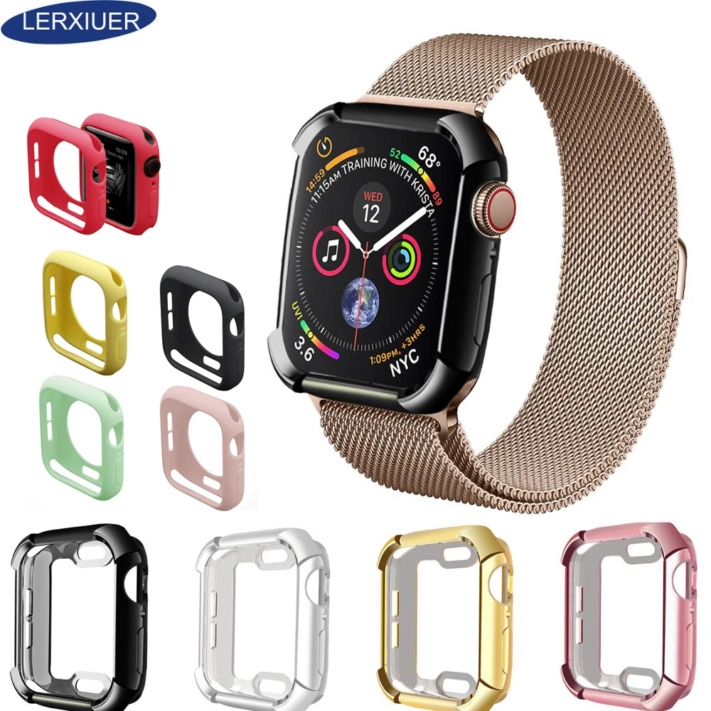 40 мм 44 мм чехол для часов для apple watch 5 apple watch 4 correa iwatch защитный бампер чехол покрытие оболочка аксессуары для часов