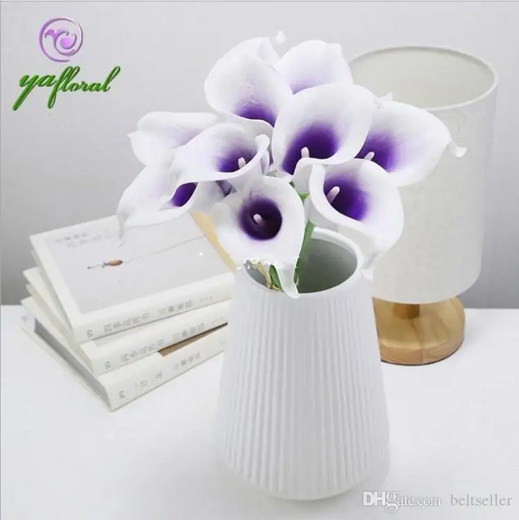 

Wholesale 100pcs Real Touch Lily Simulation Wedding Flower Bouquets Artificial Calla Lily for Bridal and Home Decoration