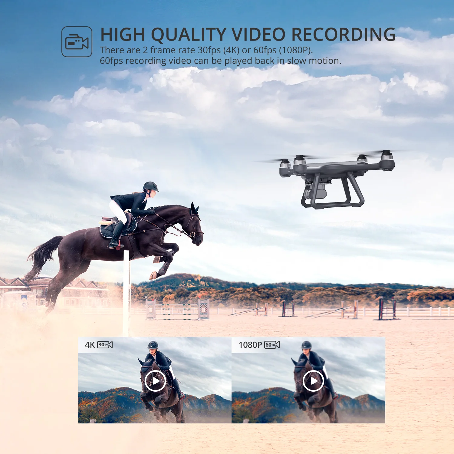 Дрон Holytone HS700E камера 4K UHD угол обзора 130 ° функция стабилизации FPV GPS 5 ГГц | Игрушки