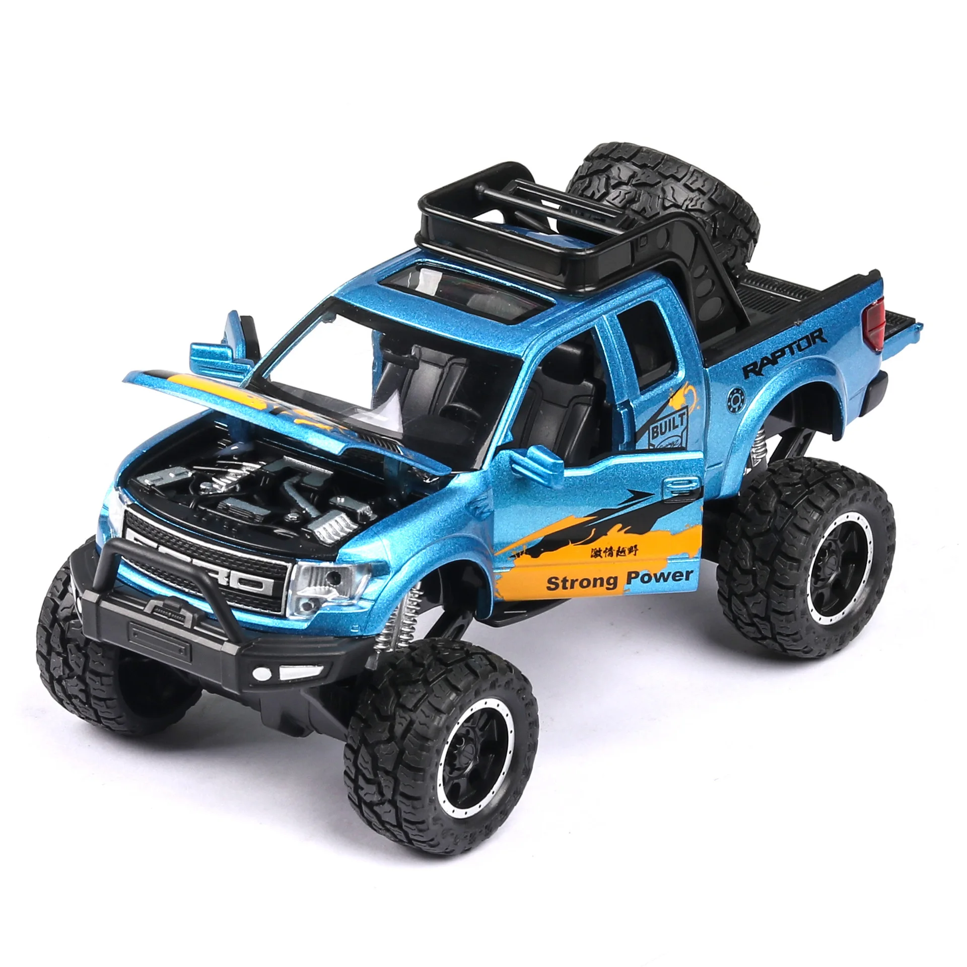 

1/32 Toy Cars Model Off- road Vehicle F150 Diecast Collectible Car Model Metal Pull Back High Simulation Kids Christmas Gift