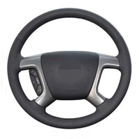 car steering wheel cover soft black genuine leather for chevrolet captiva 2007 2014 silverado gmc sierra 07 13 daewoo winstorm