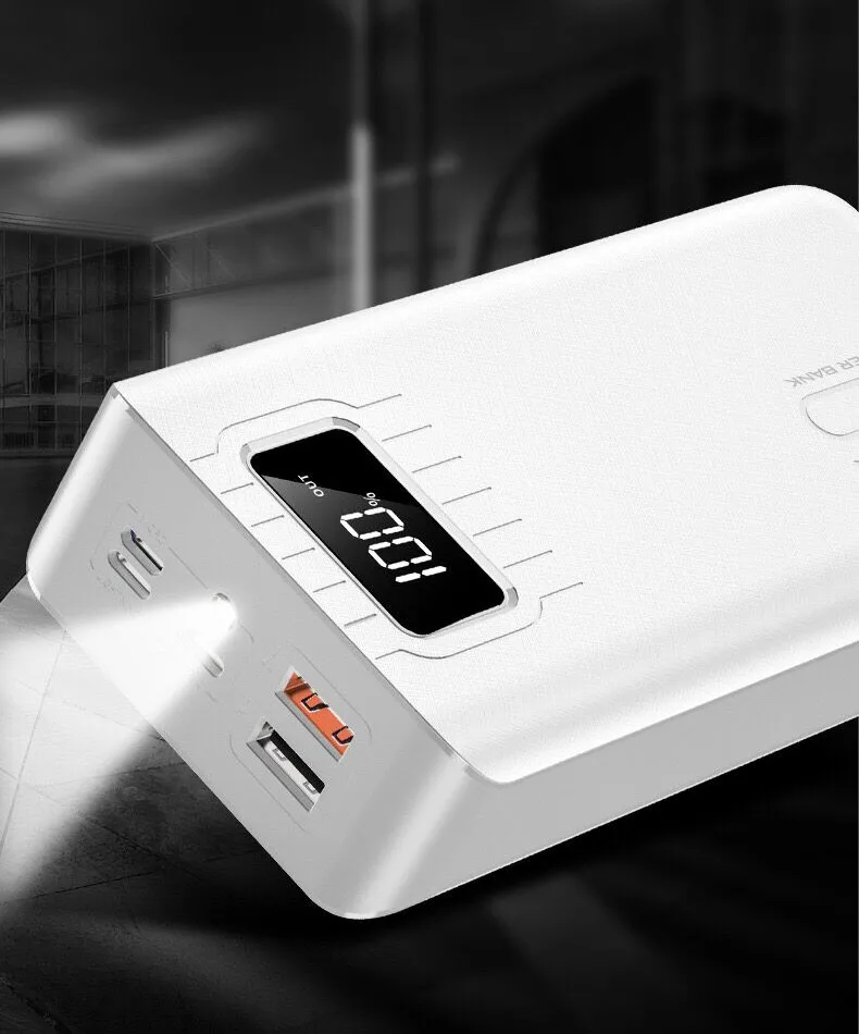 Портативное зарядное устройство 30000 мАч портативное USB Внешнее для Xiaomi iPhone huawei ....