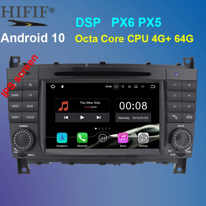 Автомагнитола 2 Din Android 10 мультимедиа для Mercedes/Benz W203 W209 W219 A Class A160 C C200 CLK200 GPS