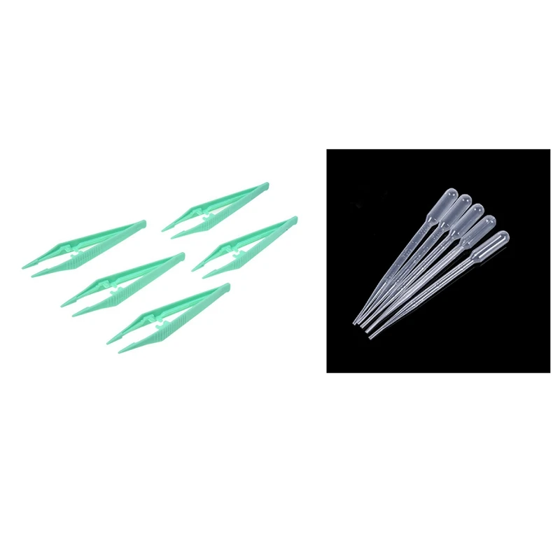 Пинцет пластиковый с зажимом 12 см для кормления рептилий 10 шт. 3 мл|Промышленные