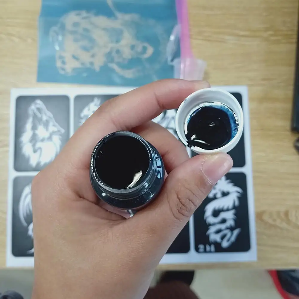 Тату-чернила трафареты для Временной Татуировки набор чернил рисунок шаблон