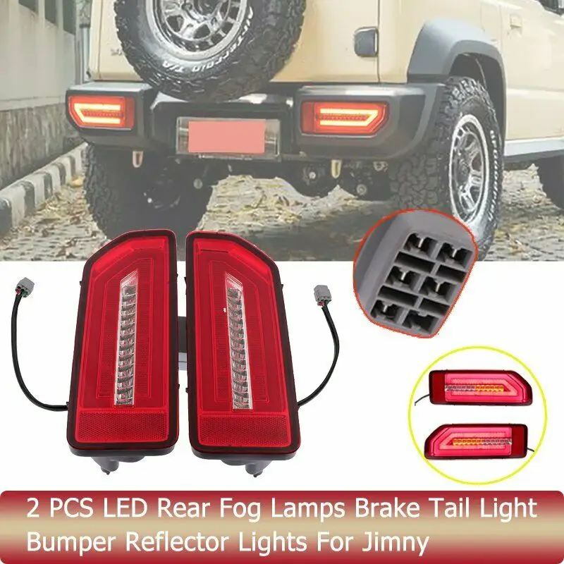 

Car Flashing 1 Pair LED Tail Lamp Taillight Rear Lamp Parking Brake light Flow Turn Signal for Suzuki JIMNY jimny 2019 2020