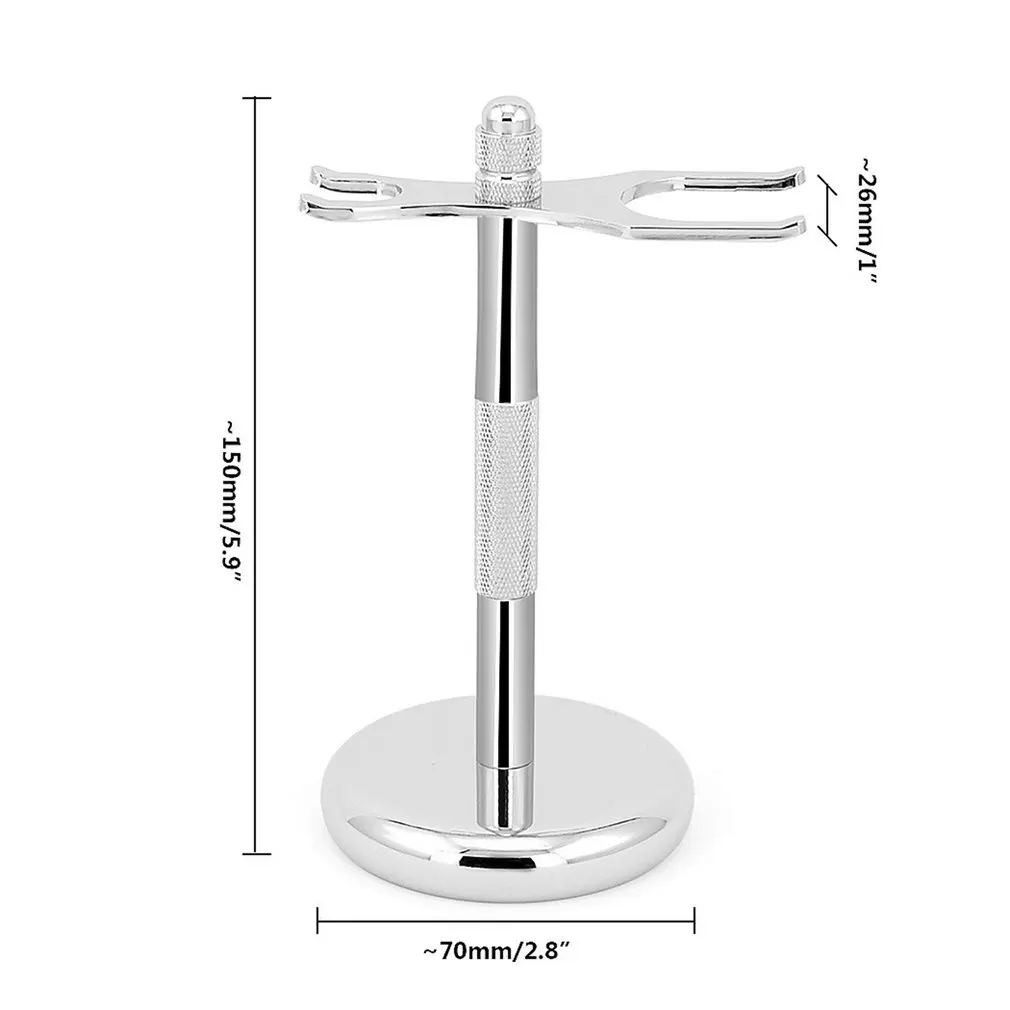 

Safety Razor And Brush Holder Heavier Base Non-slip Sole Air-drying 2 Hole Small And Easy To Carry Holder Gifts Bathroom Latest