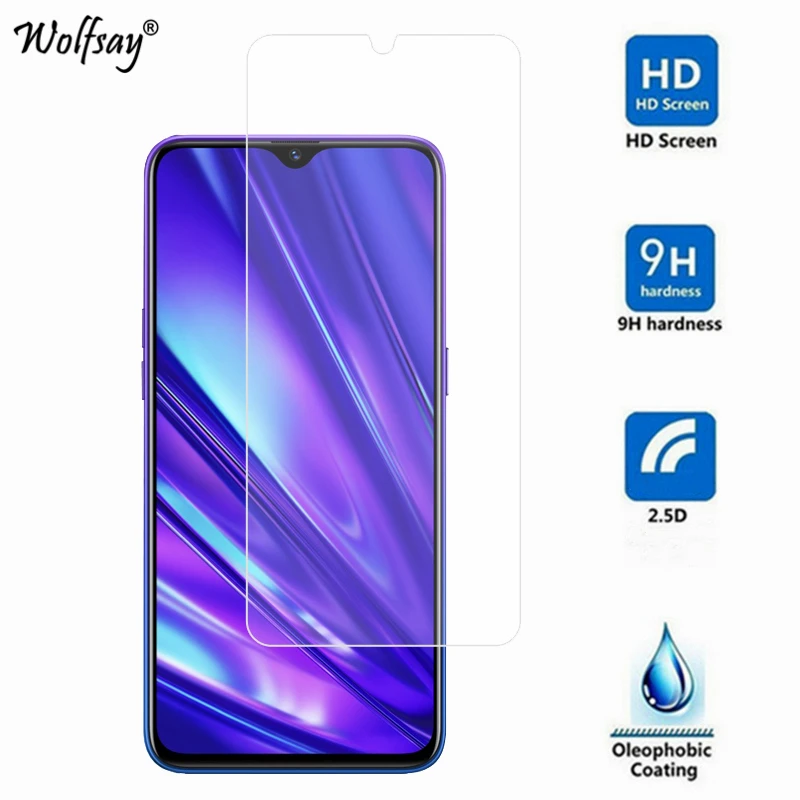 Protector de pantalla de vidrio templado para m&oacute;vil, pel&iacute;cula de vidrio templado para OPPO Realme 5 Pro, pel&iacute;cula de tel&eacute;fono para OPPO Realme 5 Pro, 2 piezas-2